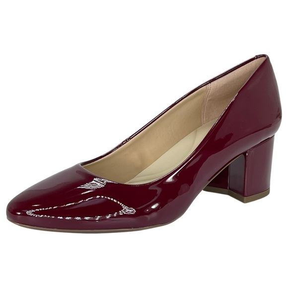 Easy Spirit Cosma3 Dark Plum Patent Leather Womens Pumps Size 8M - Picture 2 of 11